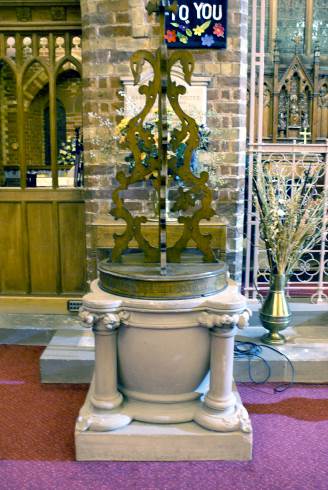 Memorial Font Cover to Nursing Sister Clara Evans